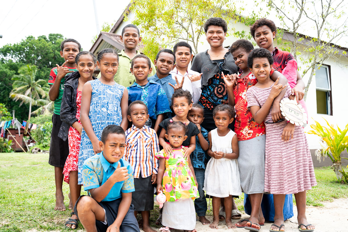 Local villagers near Crusoe's Retreat, Fiji